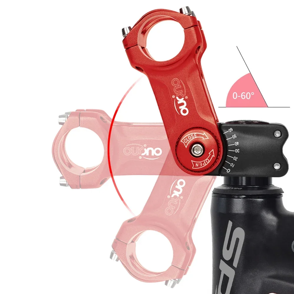 OUO قابل للتعديل دراجة الجذعية 31.8 مللي متر دراجة المقود الجذعية 0-60 درجة 90/110 مللي متر بار الناهض الجذعية 2021 تصميم جديد