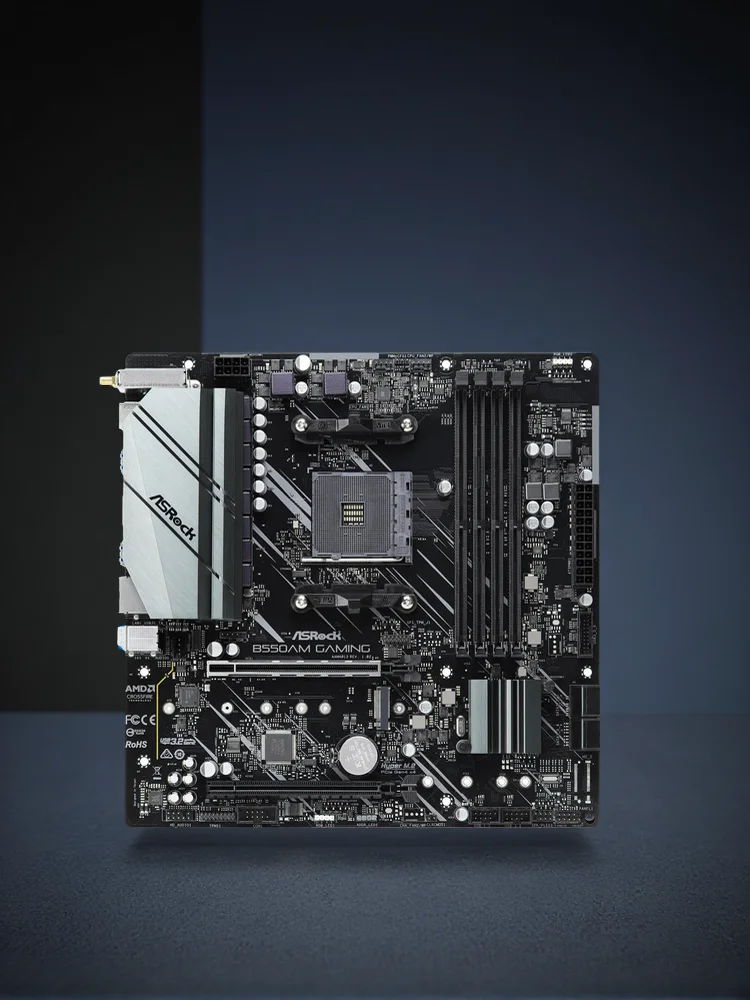Płyta główna Asrock B550AM GAMING, socket AM4, chipset AMD B550M, 4x DDR4 DIMM, NVME M.2, kompatybilna z procesorami Ryzen 5500, 5600, 5300G, 3950, 4700, 5700. — zdjęcie produktu 7