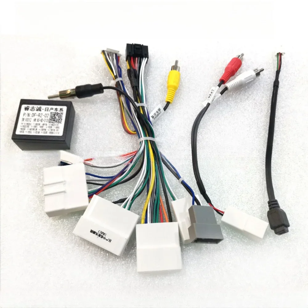 Canbus RZ-DF52 For Nissan Murano Qashqai J10 J11 X Trail Tiida/SYLPHY/ Terra/Bluebird Kicks/Versa Car Stereo 16Pin Wiring Cable
