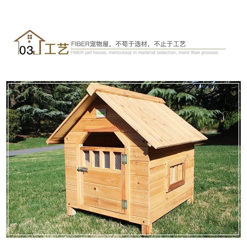 Imagem -06 - Indoor e Outdoor Chuva Prova Pet House Cedar Cat And Dog House