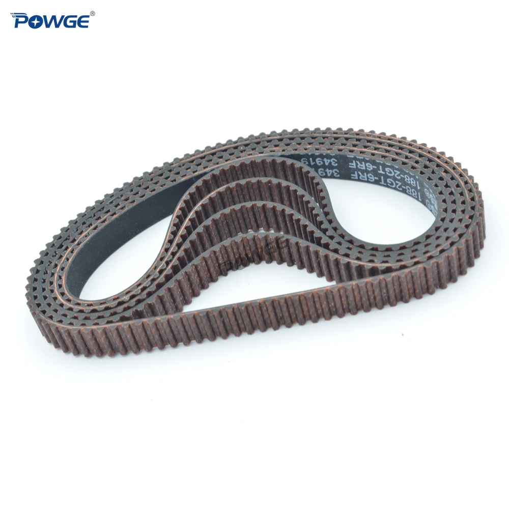 POWGE 2M 2MGT 2GT RF Timing Synchronous Belt Pitch Length 160/188/200/202mm Width 6mm Teeth 80 94 100 101 GT2 Gates Closed-Loop