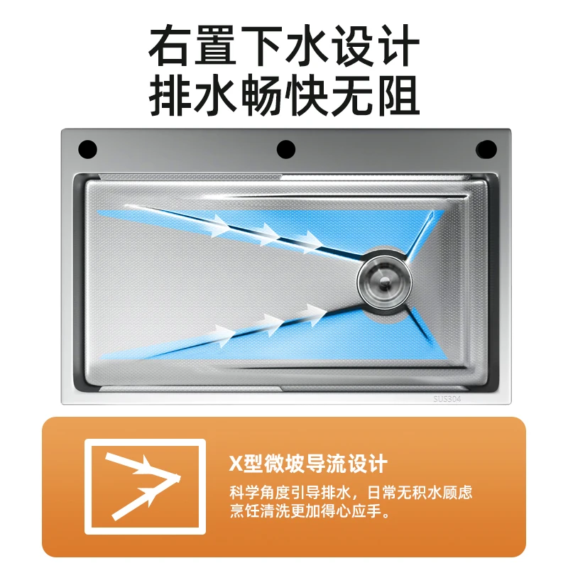 Sink Nano Gun Grey Thickened 304 Stainless Steel Household Vegetable Basin Dish Pool Kitchen Large Single Slot