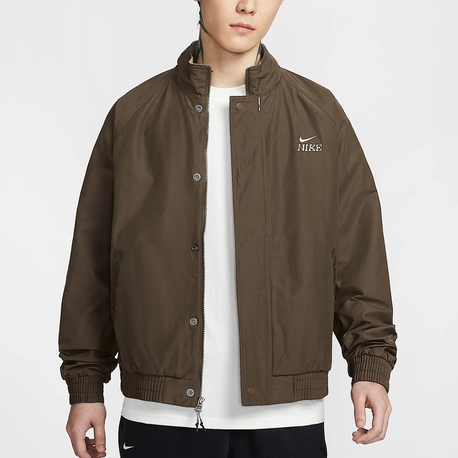 Nike genuine comfortable winter men's stand up collar durable embroidered jacket IQ3705-212