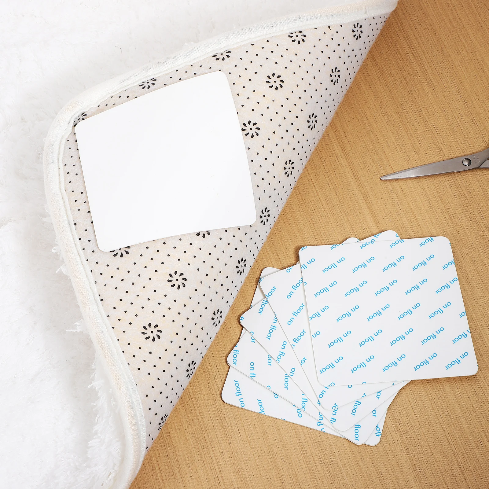 16Pcs Carpet Anti Slip Gripper Tapes Easy Apply Rug Fixing Stickers for Hardwood Floor Non Slip Rug Pads Washable Carpet Tape