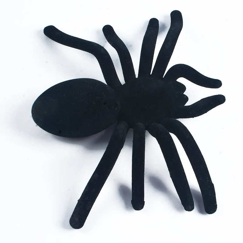 Halloween Decoration Black Big Flocking Spider Ghost Day Haunted House Horror Design Props Performance Clothing Accessories