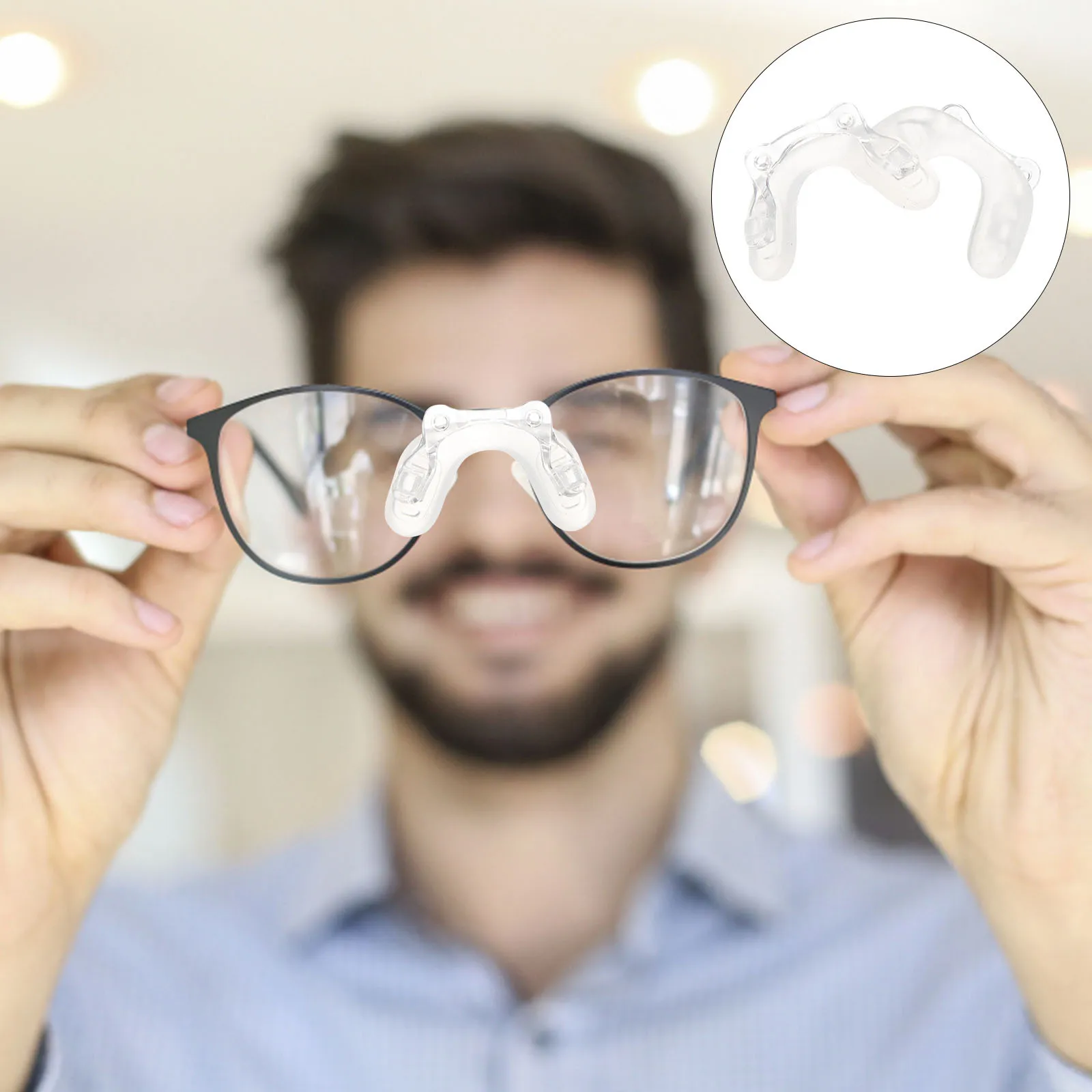 

3Pcs Eyeglass Nose Pads Soft Silicone Non-Slip Support for Glasses Improved Skin-Friendly Frame Repair Kit