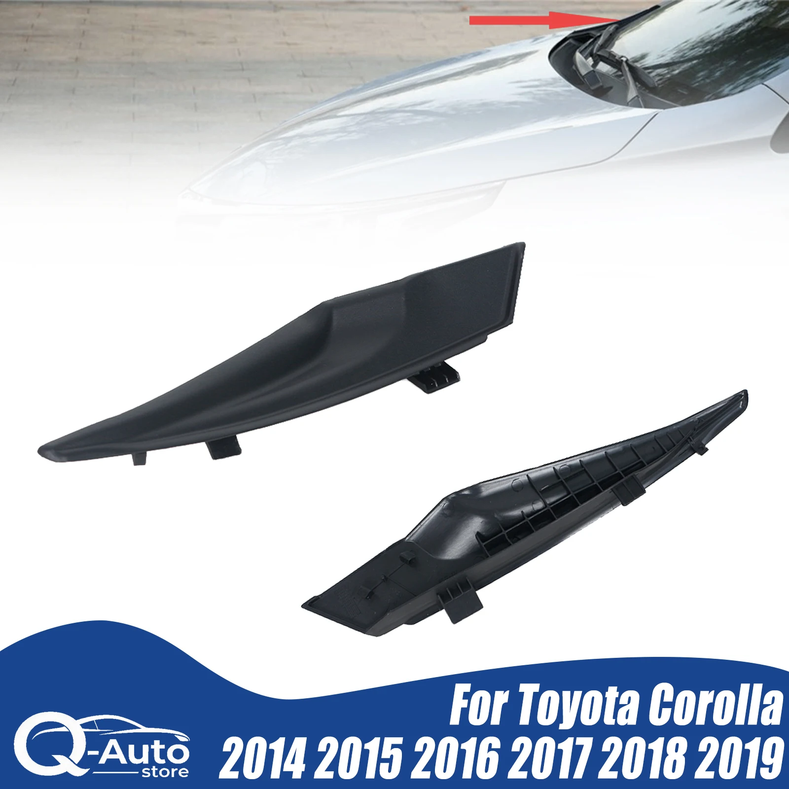 5382402140 Car Front Windshield Wrap Corner Trim Wiper Side Trim Cover Lid For Toyota Corolla 2014 2015 2016 2017 2018 2019