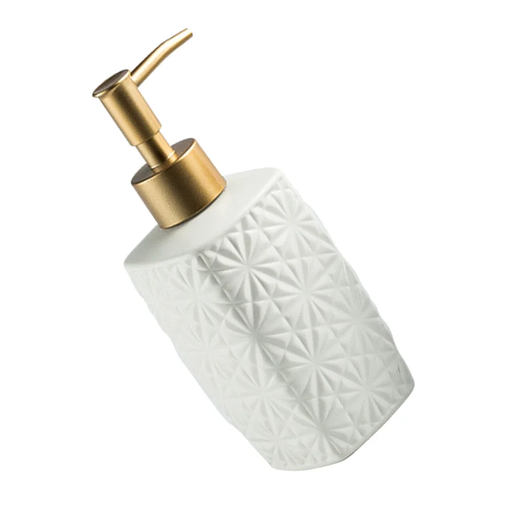 

Ceramic Pump Dispenser Bottle Premium Material Smooth Finish for Shampoo Lotion Hand Gel Storage Ceramic Shampoo Pump Bottle