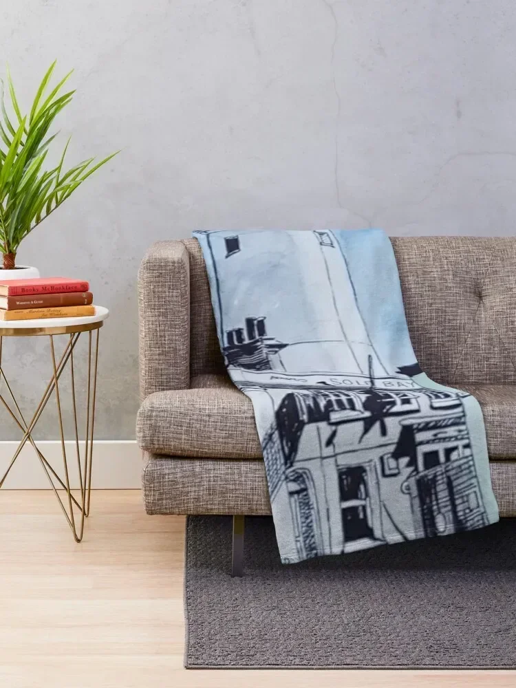 Southwold Lighthouse Watercolour Painting Throw Blanket Designers Hairy decorative sofa bed Blankets