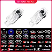 2PCS LED Car Door HD Laser Projector Lights Door Welcome Lamp For Audi RS S LINE S3 S4 S5 Quattro Q7 Q5 A3 A5 A7 A6L A4L A8L R8