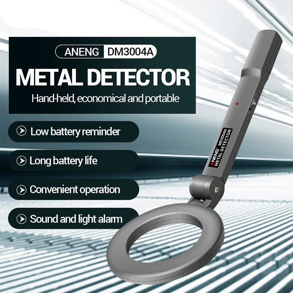 Handheld Metal Detector Security Scanner High Sensitivity Pinpointer with Sound LED Alarm for Coin Jewelry
