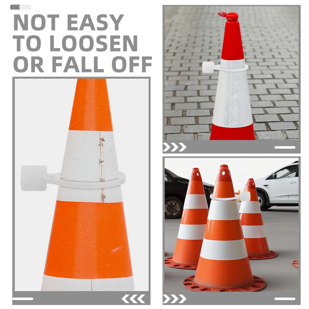 12 stuks veiligheidskegelconnector verstelbare plastic kettingconnector voor verkeerskegels barrière waarschuwingsstokken bouw verkeersveiligheid