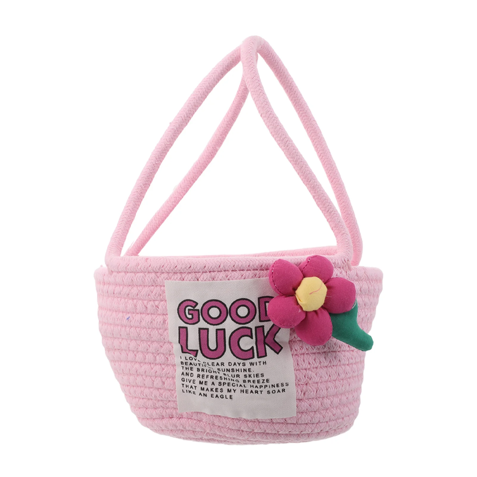 

18 Cm Cotton Rope Woven Baby Basket Sturdy Handle For Clothes Keepsake Storage Newborn Shower Present Organizer Nursery