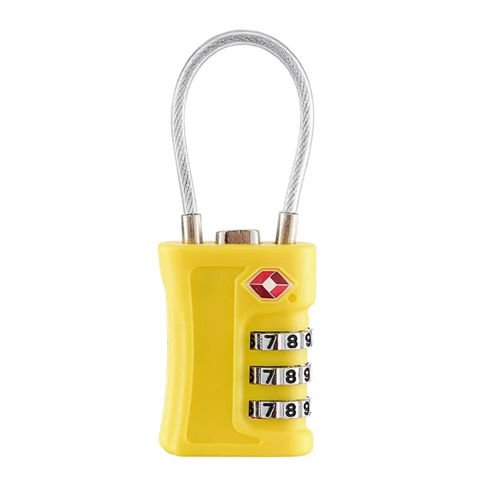 Creative Travel Cabinet Locker Luggage Password Lock TSA Customs Code Lock Contrast Color Padlock 3 Digit Combination Lock