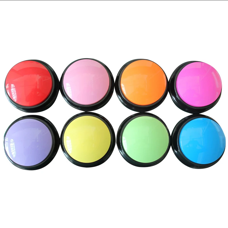 4Pcs Multifunction Recordable Answer Buzzers Button Answer Buzzers Game Show Buzzer Recordable Button Pet Training Buzzer