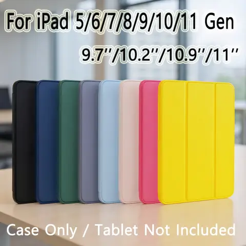 For iPad 5 6 7 8 9 10 11 A16 5th 6th 7th 8th 9th 10th 11th Generation Magnetic Case for iPad 9.7 10.2 10.9 11 Flip Smart Cover