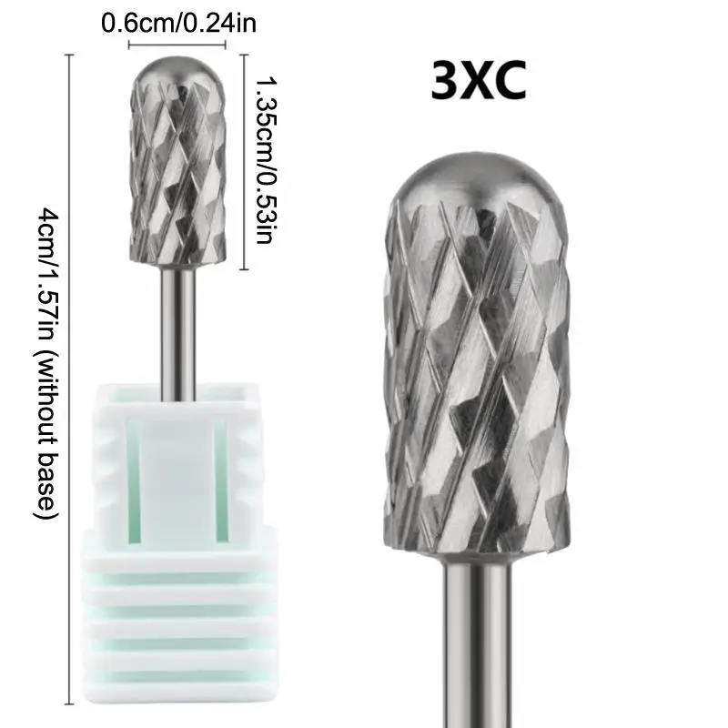1PCS Tungsten Steel Nail Drill Bit Rotate Burr Milling Nail Cutter Bits Electric Drill Machine For Manicure Pedicure Accessorie