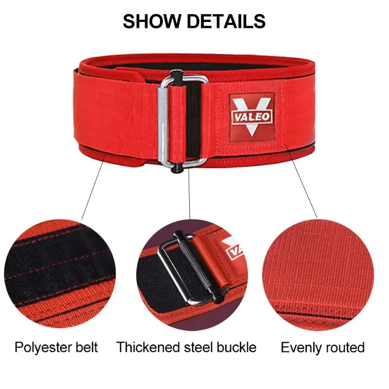 2024 Locking Weightlifting Belt Adjustable Nylon Gym Workout Belt Men Women Deadlifting Squatting Lifting Back Support Hot Sale