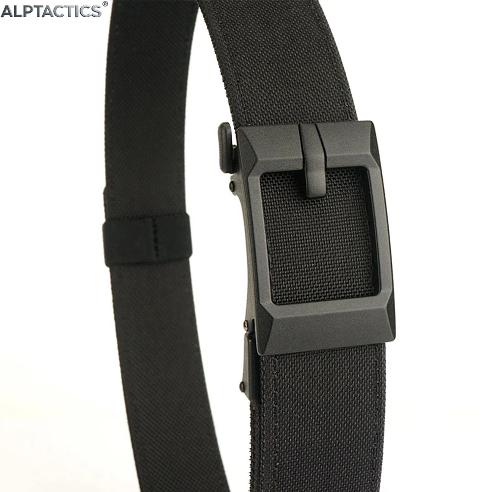 ALPTACTICS Hard Tactical Gun Belt for Men Metal Automatic Buckle Thick Nylon Police Military Belt Casual Belt IPSC Girdle Male