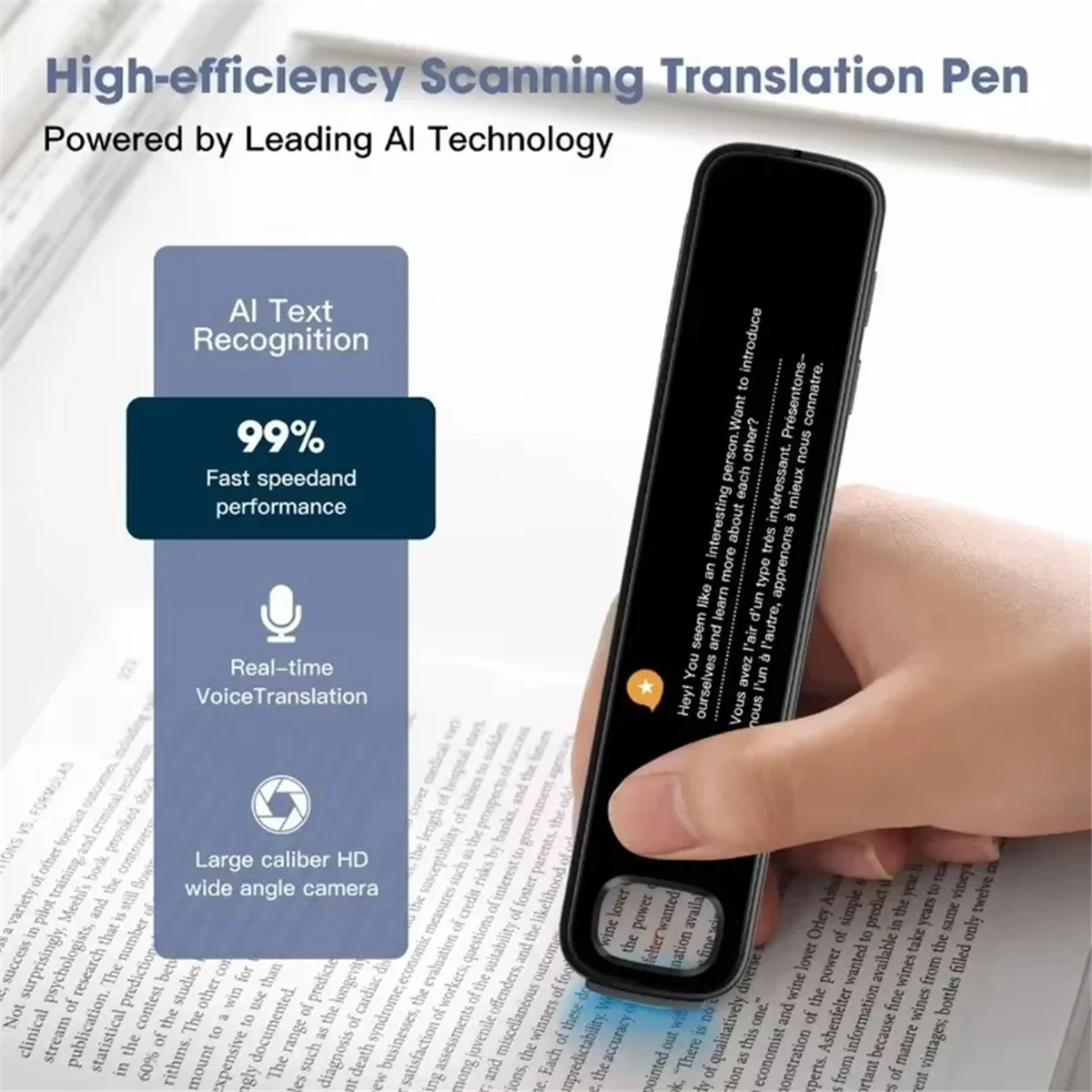 BFYLE New X10B Point Reading Translation Pen Online AI Translator 142 Language Read Scan Voice Translation Pen English Learn