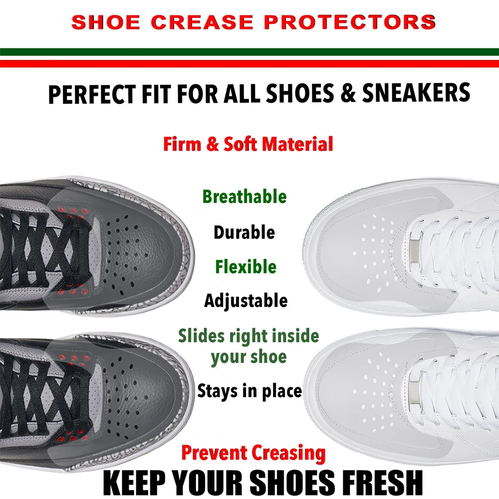 12pcs Shoe Anti Crease Protectors for Sneakers Toe Cap Stretcher Lightweight Crease Guards for Shoes Head Anti-wrinkle Protector