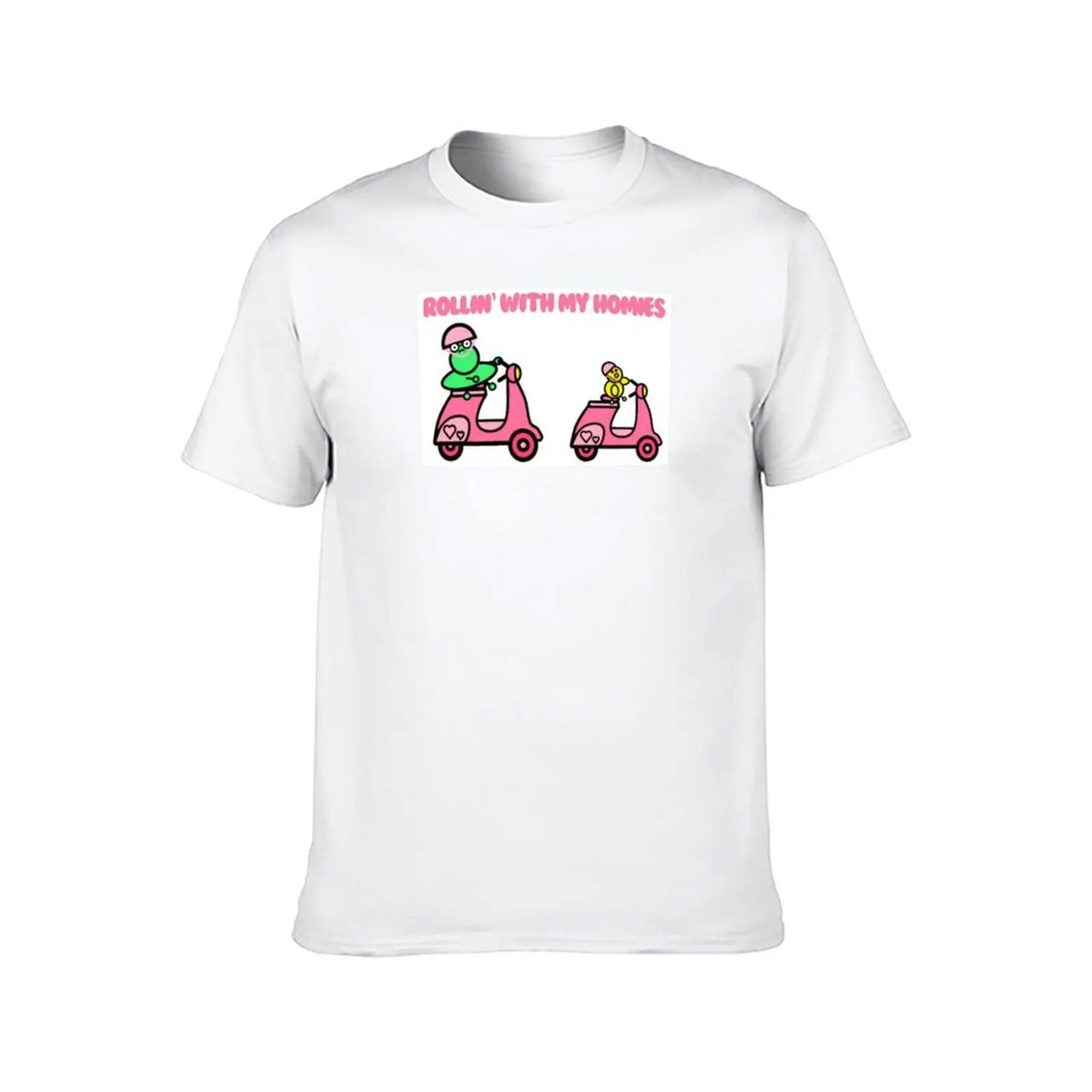 تي شيرت Moop and Meep - Rollin' with my homies تي شيرت للرجال جرافيك مضحك تي شيرت شخصي