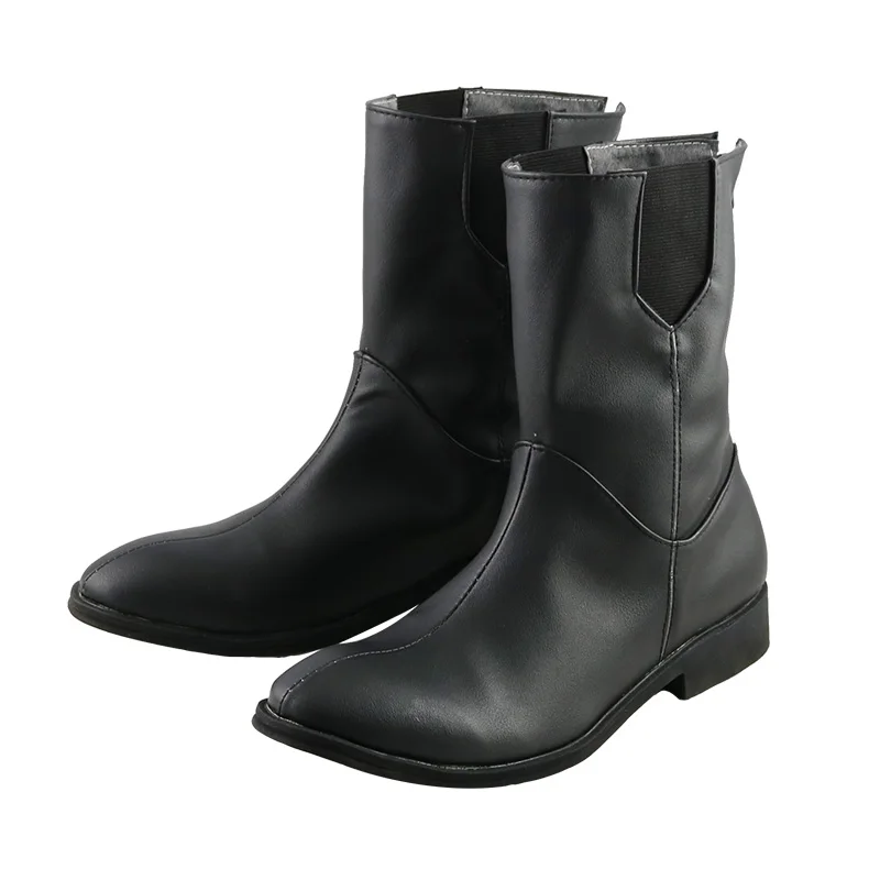 Anime p5 kurusu akira coringa cosplay botas sapatos femininos homens preto sapatos de couro do plutônio