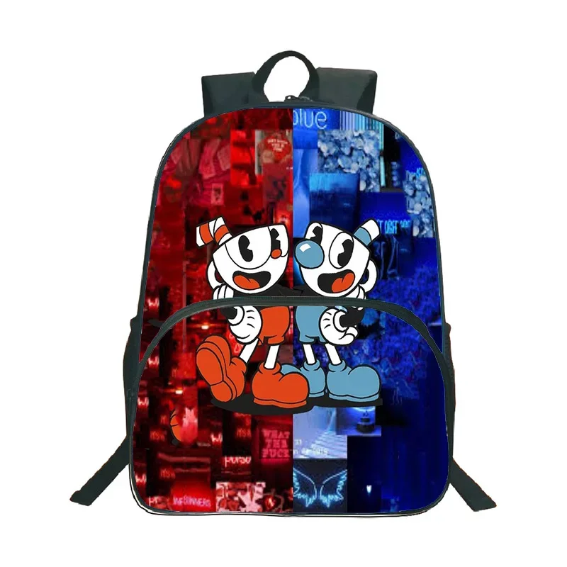 Mochila Cuphead Mugman Cartoon 3D Print Backpack Boy Girl Casual Game Schoolbag Student Waterproof Knapsack Custom Backpacks