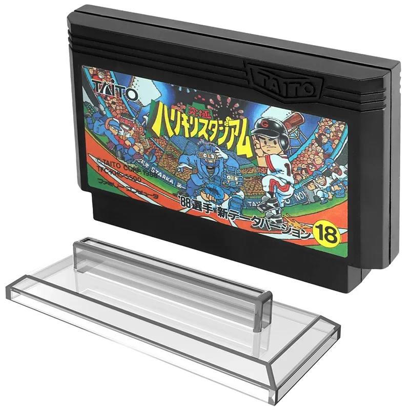 Vintage Plastic Display Stand for Nintendo Famicom Compatible with FC Game Cartridges Holder Portable Transparent Storage Shelf