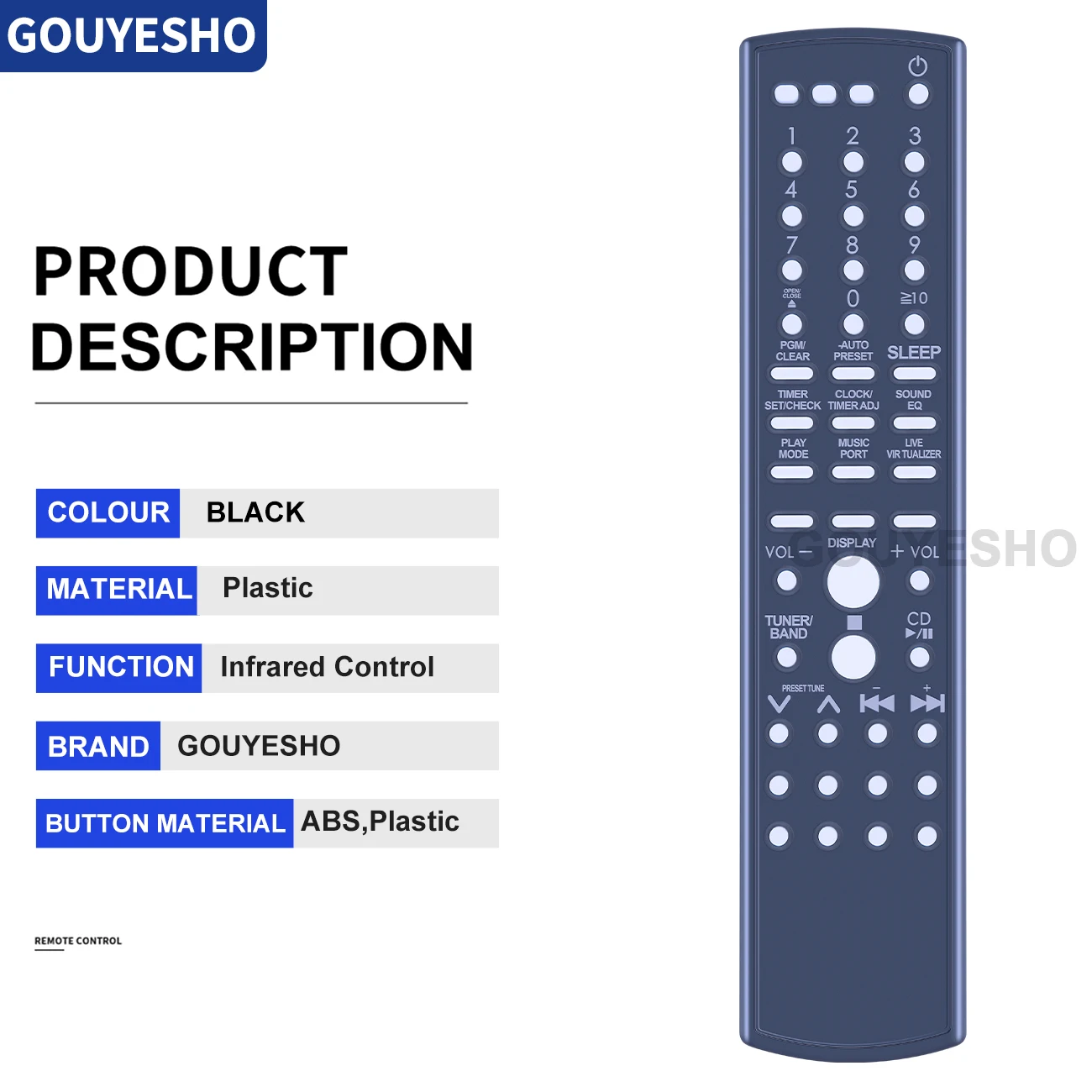 New Remote Control N2QAGB000037 For Panasonic CD Stereo System SA-EN25 SA-EN26 SC-EN25 SC-EN25P