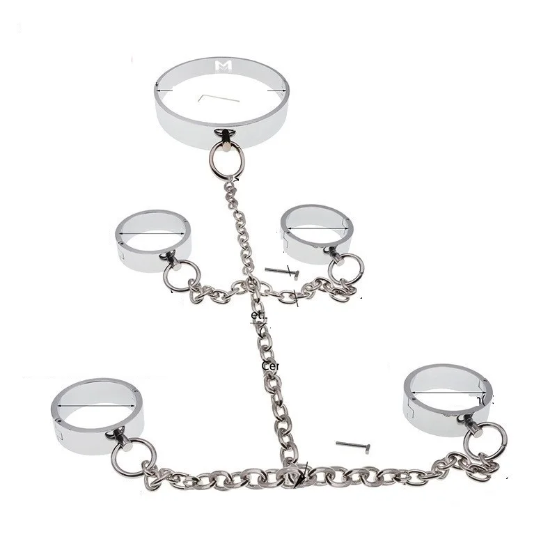 3 Pcs Sets Magnet Needle Metal Bondage Dog Slaves Sets BDSM Chain Devices Handc…