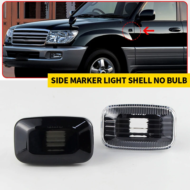 

2X FOR Toyota Land Cruiser 70 80 100 Series Hilux LN140/150/160 81730-YZB01-4 Side Marker Lights Lens Turn Signal Shells Housing