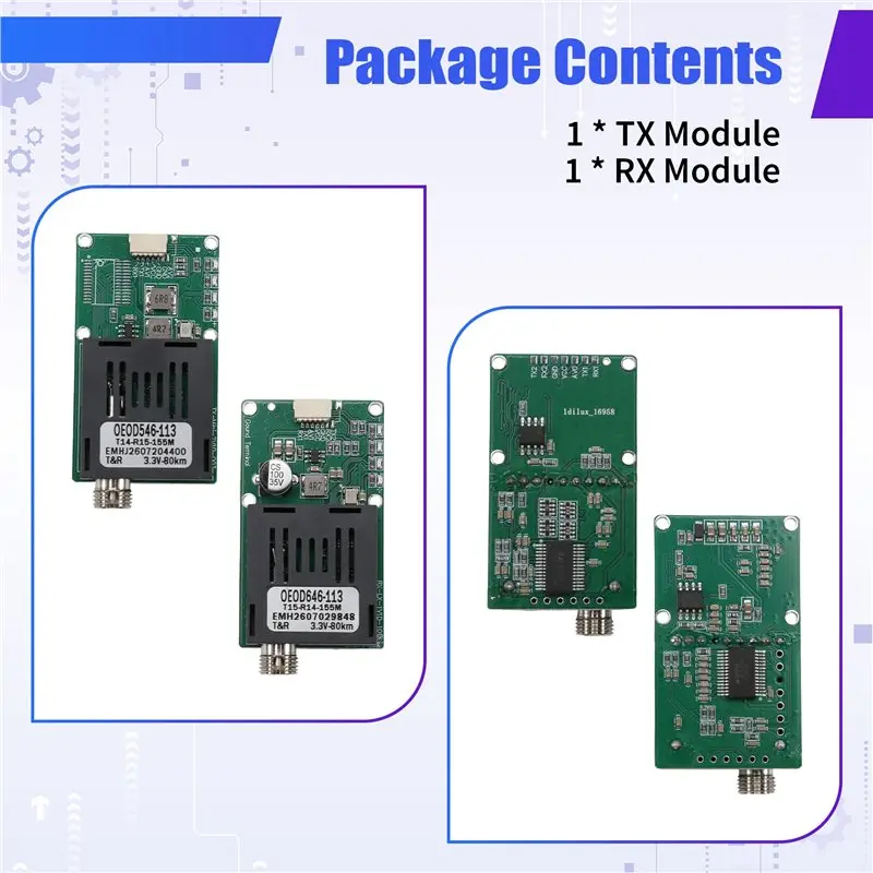N93RNEW! Dedicated Optical Port UART/SBUS 80KM TTL Optical Transceiver Module TX RX Module Optical End Device