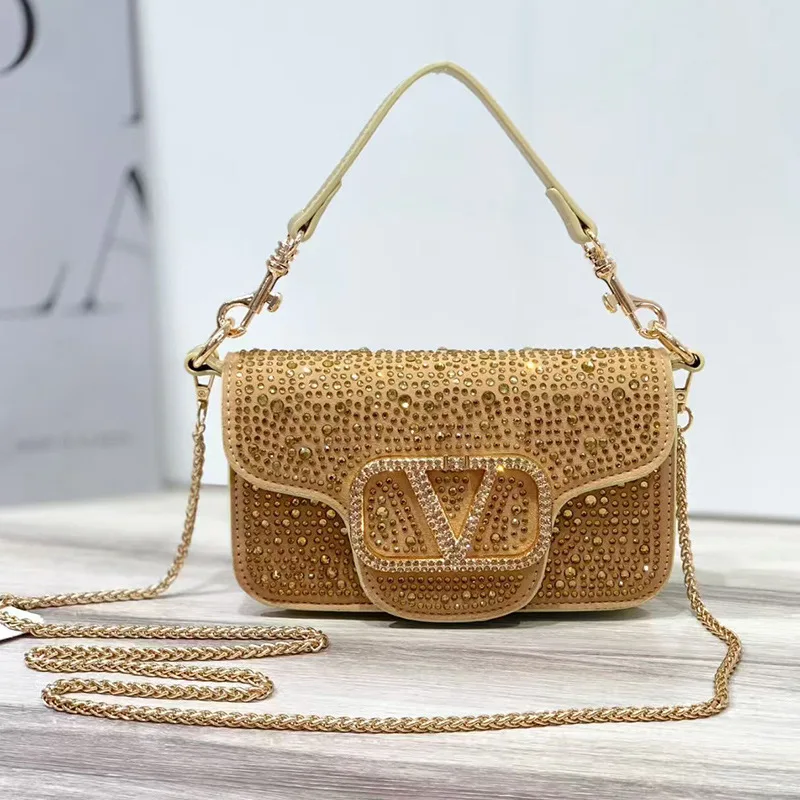 

2026 New Rhinestone Slide Chain Mini Flap Bag Convertible Crossbody Shoulder Elegant Evening Purse Gift for Women