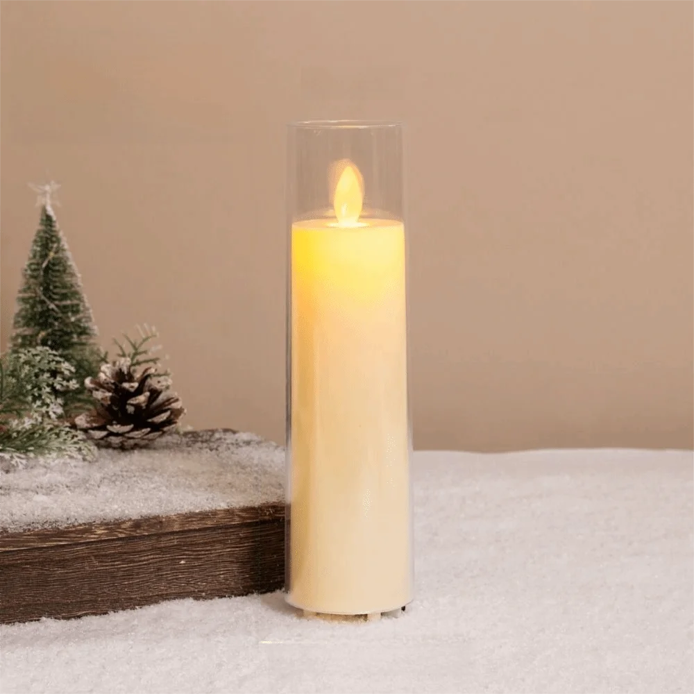 Rechargeable LED Flameless Candles with Remote Control Timer Electronic Candles Swinging Head Realistic Flickering