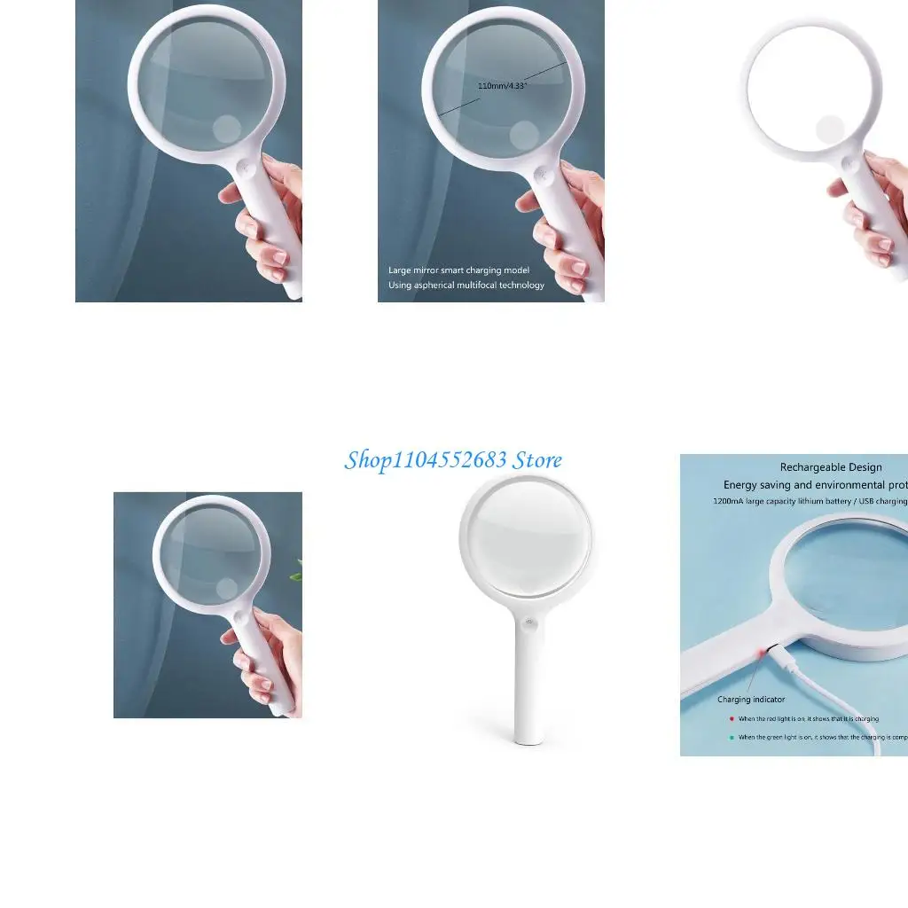 

Y6GD Rechargeable Glass with 20 LED Handheld Illuminated Glass