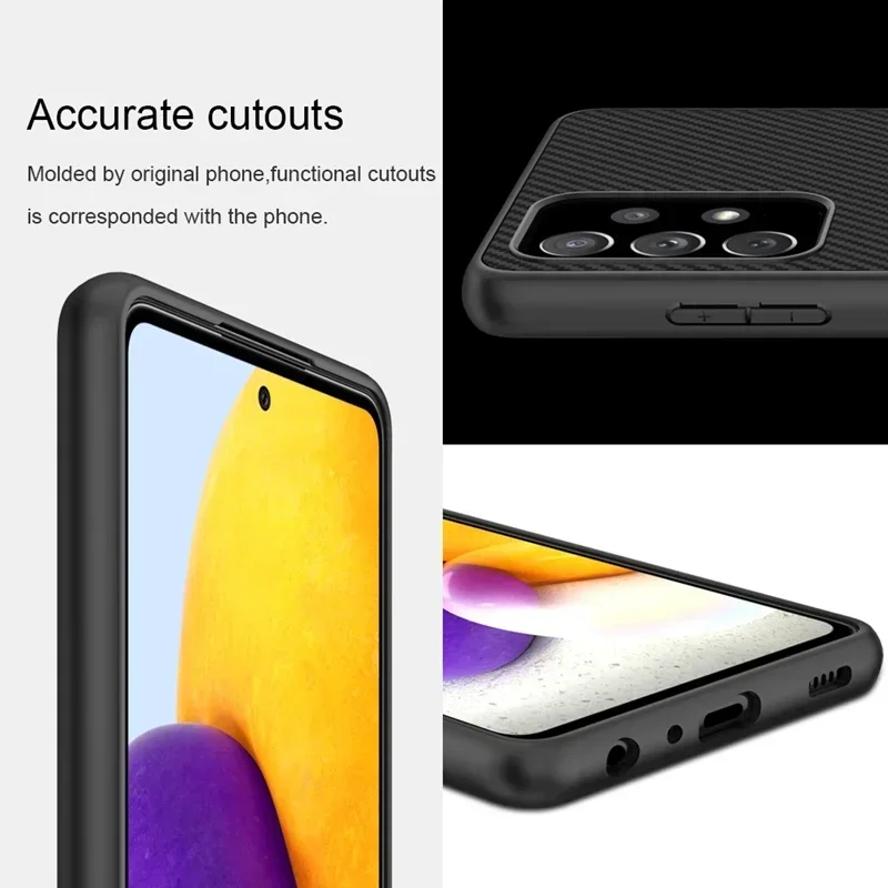 Carbon Fiber Case For Samsung Galaxy A53 A33 A52S A32 A55 A35 A54 A34 5G A13 A23 A24 A14 A73 A72 A71 A51 A52 Silicone Case Cover