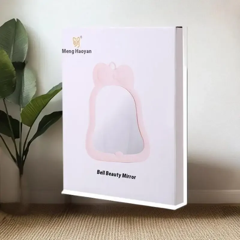 1 قطعة مرآة ماكياج سطح المكتب القوس بلون بسيط المحمولة مرآة ماكياج محمولة قابلة للطي طالب المدمجة لطيف مرآة الجيب #2