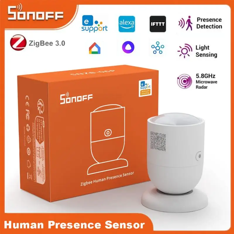 

SONOFF SNZB-06P Zigbee Human Presence Sensor Radar Presence Detection Light Sensing for Smart Home Work with Alexa Google Home