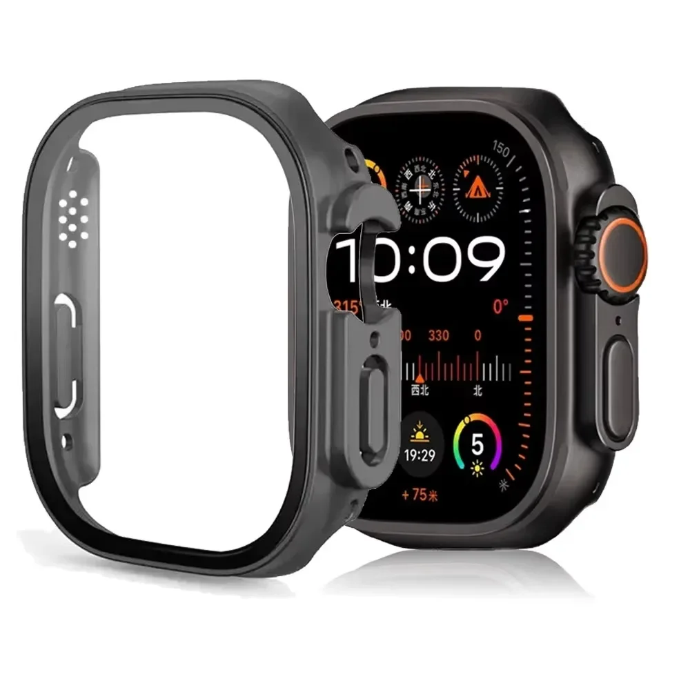 Glas+PC-Schutzhülle für Apple Watch Ultra 4 3 2 49mm Smartwatch Stoßfänger+Displayschutzfolie Gehärtetes Glas iWatch Series Ultra 49mm Zubehör – Detail 10