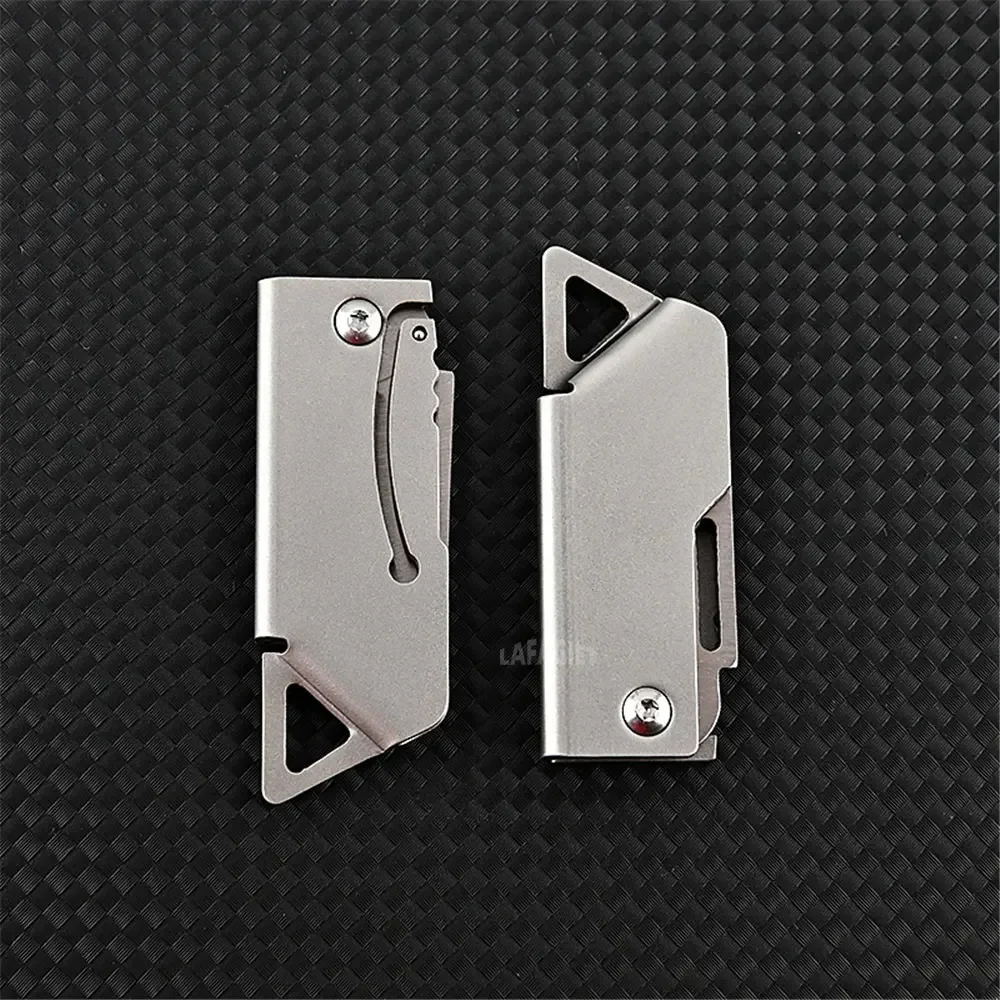 Stainless Steel Mini Pocket Folding Knife Sharp Unpack Delivery Knife Key Chain Pendant Hand Tool Portable Outdoor Knife