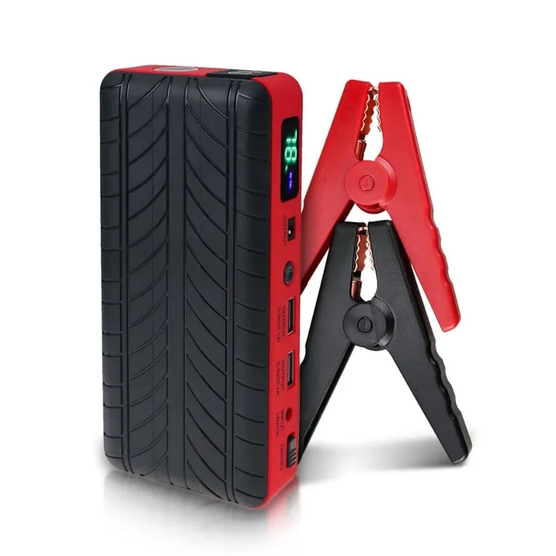 

Emergency Booster Car Jump Starter with Led Light Power Bank for Phone Pad Three Charging Output 10400mAh Battery