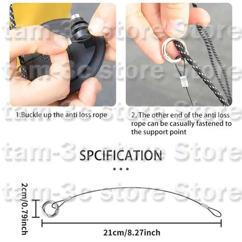 D0UA Безопасная нержавеющая сталь Tether Lanyard для SJ4000/Action/Go 3S Действие камера ДРУГИЕ АКСУАЛЬНЫЕ ОБОРУДОВАНИЯ