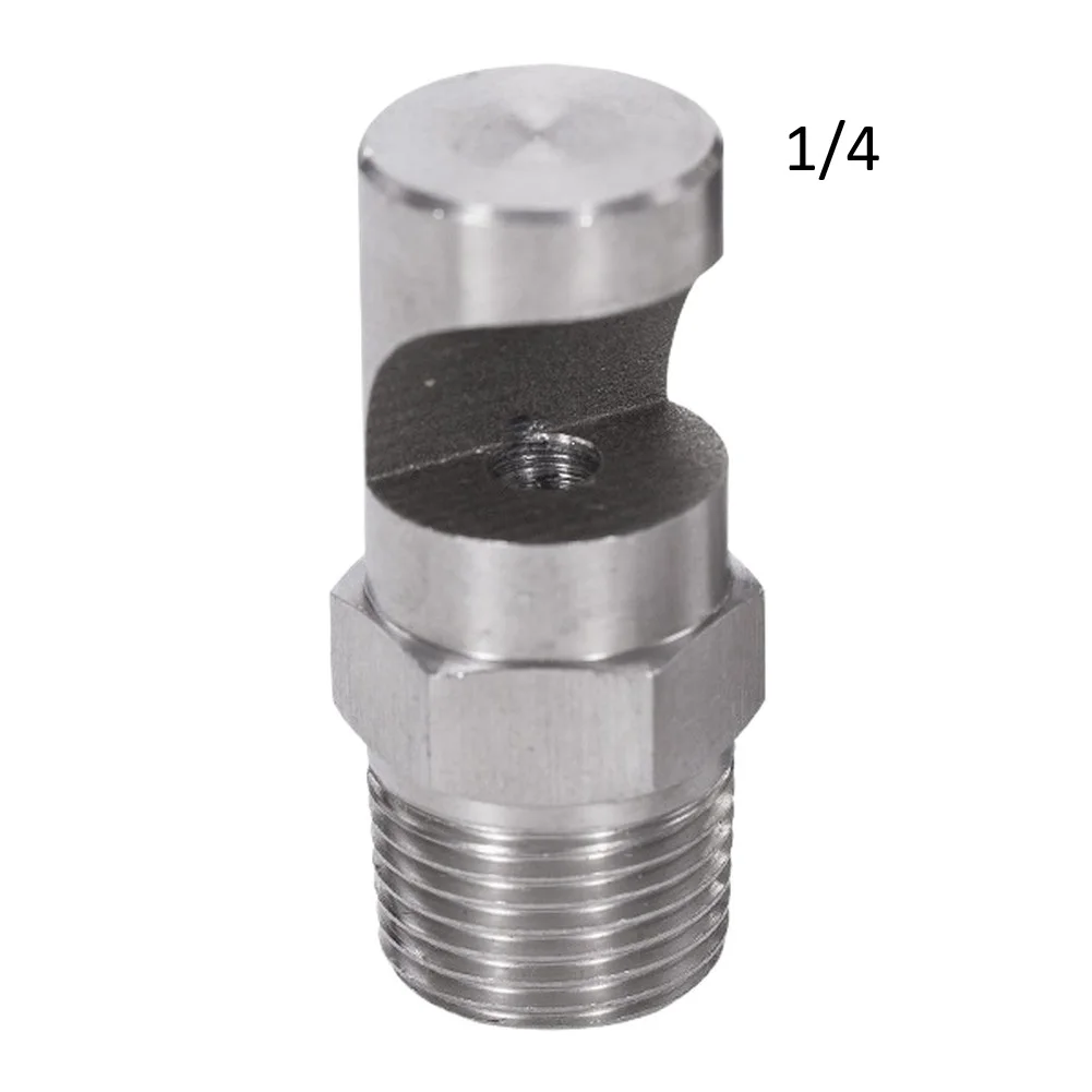 304 Stainless Steel For Industrial Fan Nozzle Flat Spray Pattern External Thread for Cooling Washing Curtain Wall