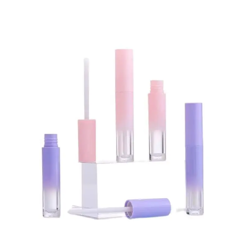 

10pcs25pcs50pcs5ml Plastic Lipgloss Bottles Round Shape Gradient Pink Purple DIY Liquid Lipstick Lip Gloss Container Empty Tubes