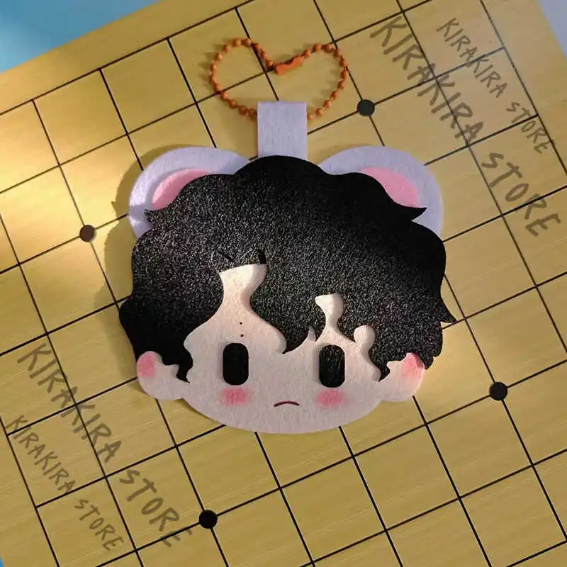 

Haikyuu!! Sakusa Kiyoomi Keyring Cartoon Non-woven Fabric Pendants Keychain Anime Accessories Trinkets Ornament Gifts Present