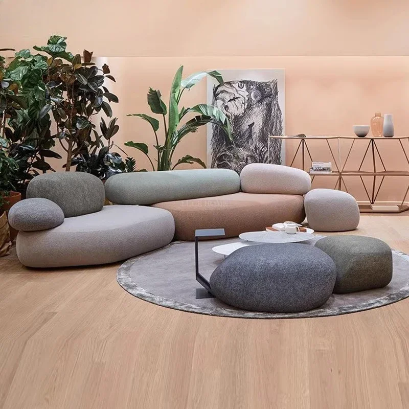 

Premium pebble free combination living room module sofa