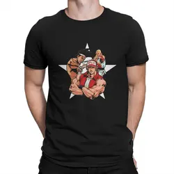 Fatal Fury Team Essential Men T Shirt The King of Fighters Game Vintage Tee Shirt Short Sleeve Round Collar T-Shirts Pure Cotton