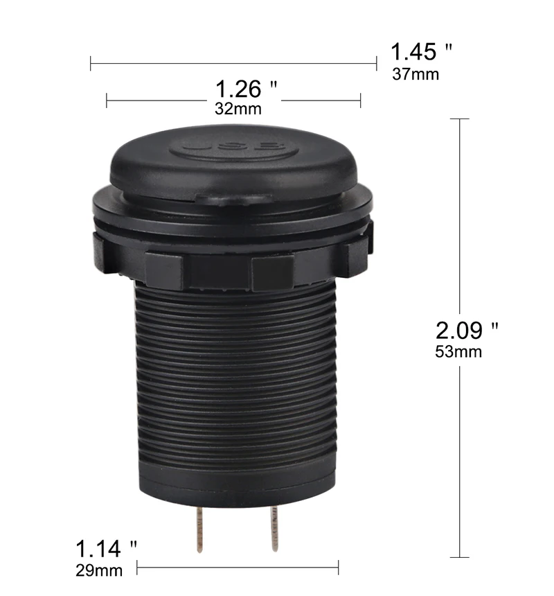 Toma de corriente USB para coche, cargador impermeable de 12V-24V, puerto de carga USB para barco, 4.2A, doble USB, encendedor de cigarrillos