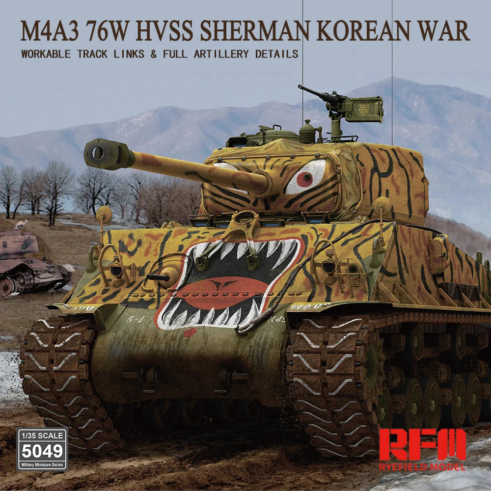 

[Ryefield Model] RFM RM-5049 1/35 M4A3 76W HVSS Sherman Medium Tank (Korean War)